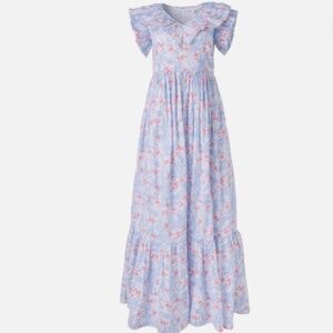 Ivy City Co. Marjorie Butterfly Print Flutter Sleeve Maxi Dress Nwt 12